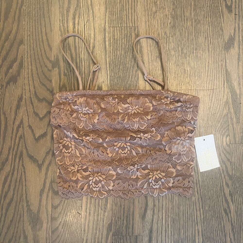 NWT - Altar’d State Lace Tank Top - Light Brown - Size xxs